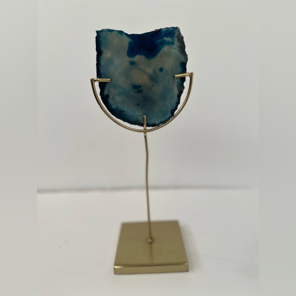Z Gallerie Faux Agate Tea Candle Holder Decorative   12.5 Inches Tall